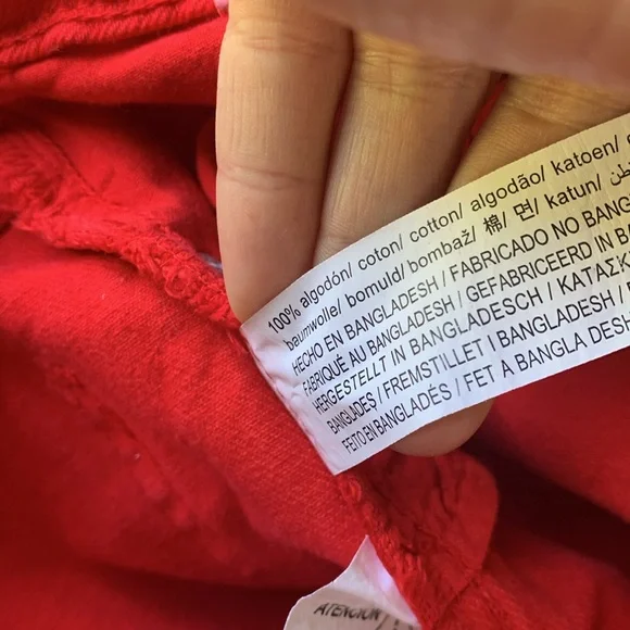 Zara The 90's Full Length Jeans Red Size 4 buttons fly raw ham - Picture 9 of 16